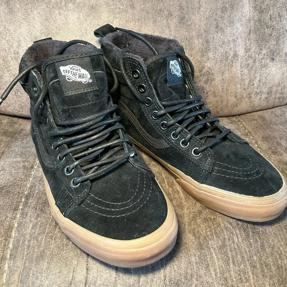 Men’s Vans Sk8-Hi MTE Black & Gum Suede Shoes